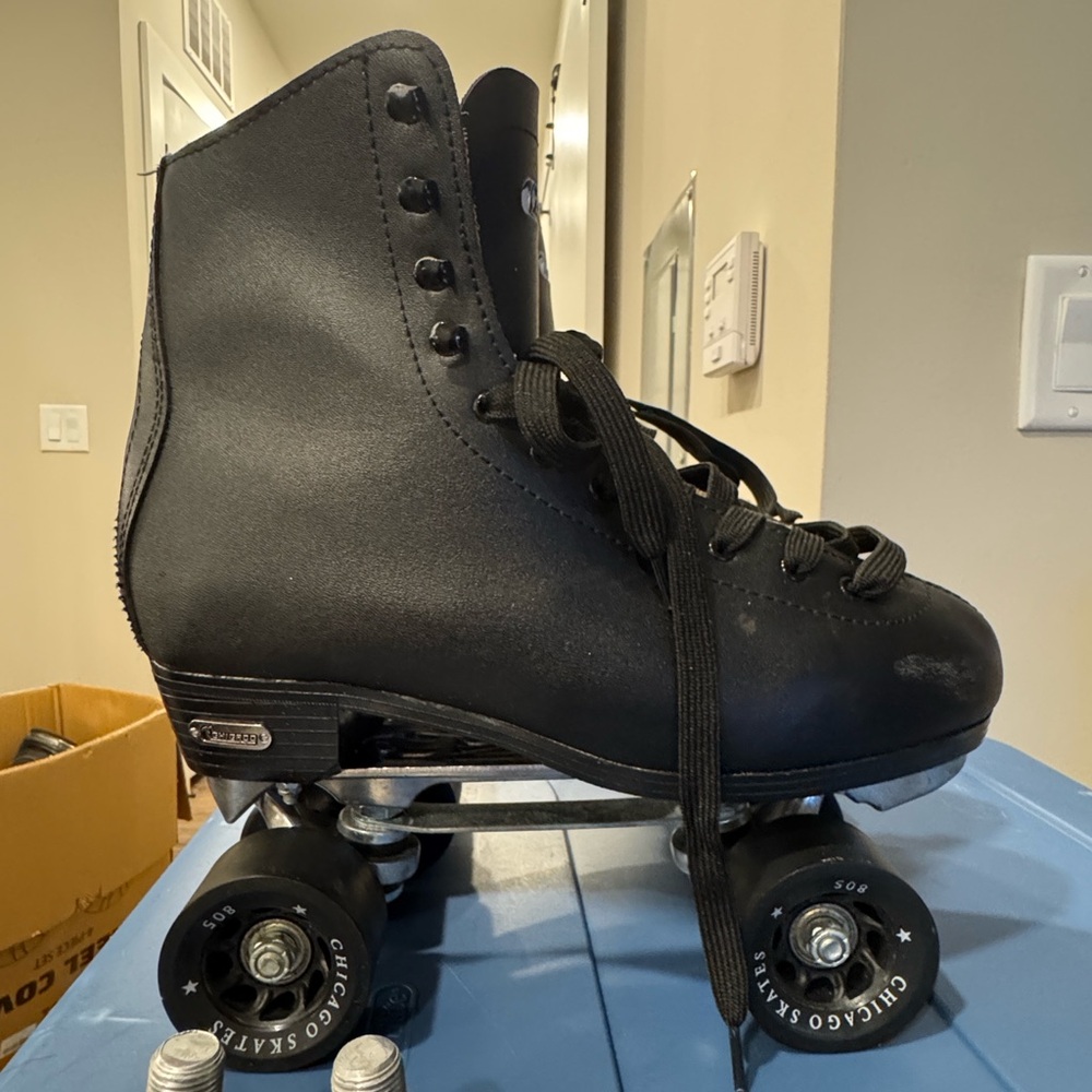 Black Roller Skates with Silver Accents
